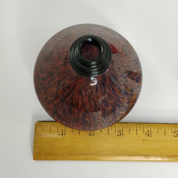 La Tee Da Effusion Fragrance Oil Lamp Glass Red Blue Brown with Wick NWOT - Picture 12 of 15